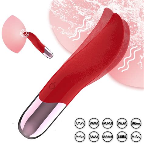 Rechargeable Tongue Licking Vibrator For Women G Spot Clitoral