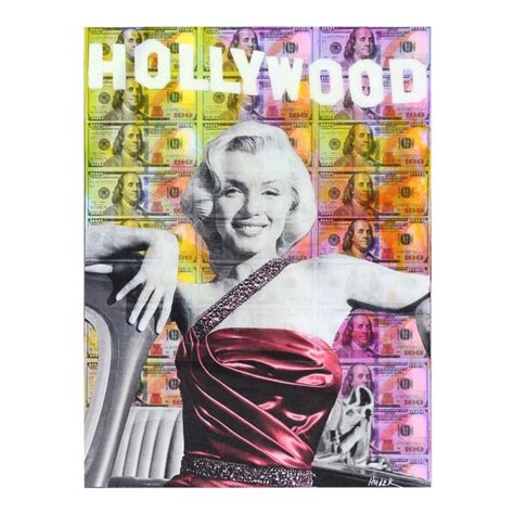 hollywood marilyn monroe contemporary colorful mixed media collage by jim hudek chairish