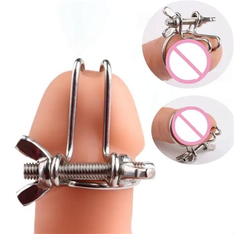 MALE STAINLESS STEEL Urethral Sounds Adjustable Penis Plug Dilator Stretcher SM PicClick UK