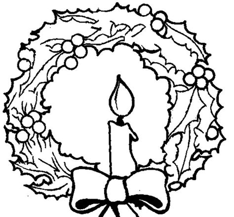Printing the pdf of this holiday coloring page will produce the best results. Christmas Candle And Christmas Wreath Coloring Pages ...