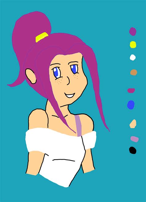 Anime Girl Purple Hair Coloured By Whiterose2k01 On Deviantart