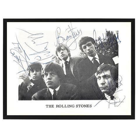 The Rolling Stones Fully Signed Vintage Promo Photo Print Etsy