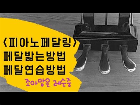 피아노페달 처음 배우는 분들을 위한 기초연습방법 Piano Lessons - How to Practice Piano
