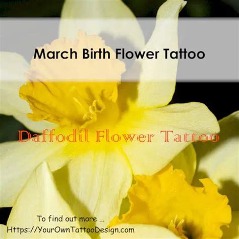 March Birth Flower Tattoo Celebrating Daffodils And Jonquils Your