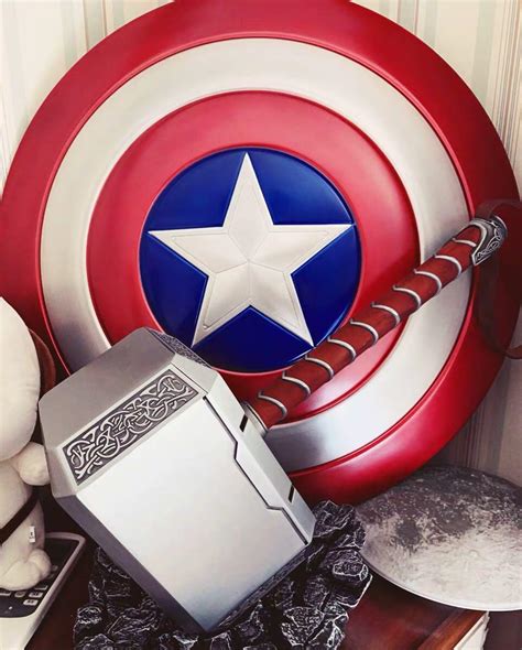 Captain America Shield Hammer Of Thor 11 Alloy Mjölnir Thor Ragnarök