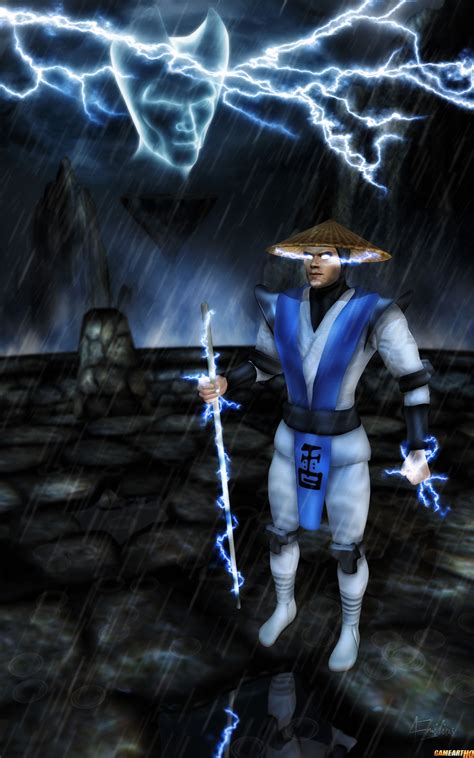 Mk Art Tribute Raiden From Mortal Kombat 4gold Game Art Hq