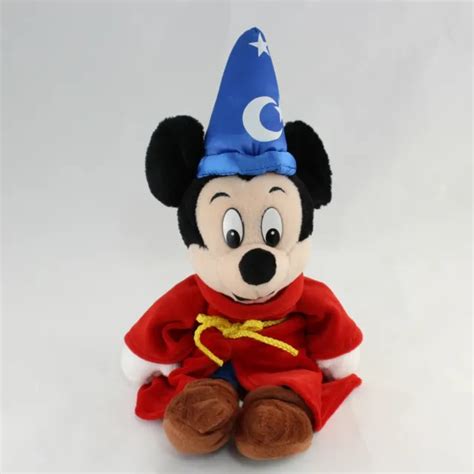 Walt Disney World Mickey Mouse Sorcerer Plush Stuffed Animal Fantasia