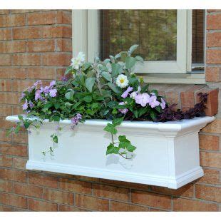 Compareclick to add item 12 resin window box planter to the compare list. Mayne Rectangle Vinyl Yorkshire Window Box - White ...