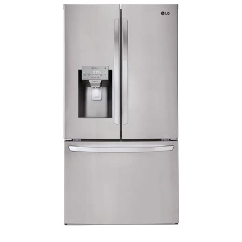 lg electronics 36 inch w 22 cu ft french door smart refrigerator with wi fi in smudge re