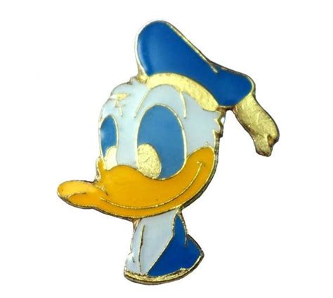 Disney Donald Duck Cute Vintage Enamel Pin Lapel Badge T Etsy