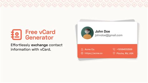 Vcard Generator Free Vcard Maker