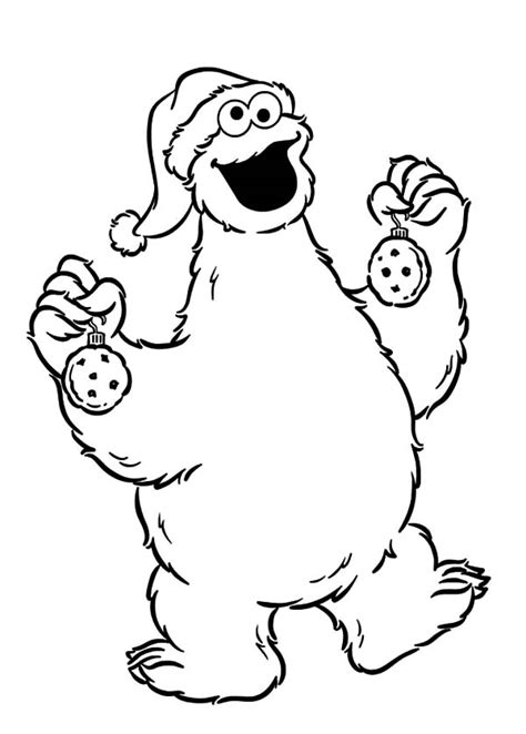 Reindeer coloring pages are a fantastic way to celebrate the magic of christmas. Cookie Monster Eat Big Cookie Coloring Pages | Coloring Sky