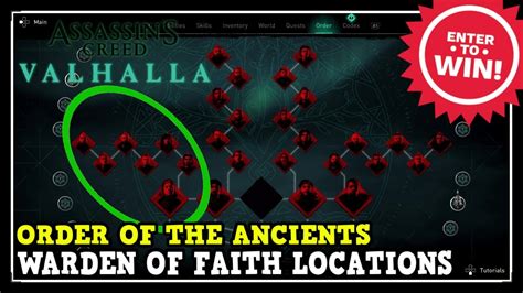 Assassin S Creed Valhalla All WARDEN OF FAITH Locations Order Of The