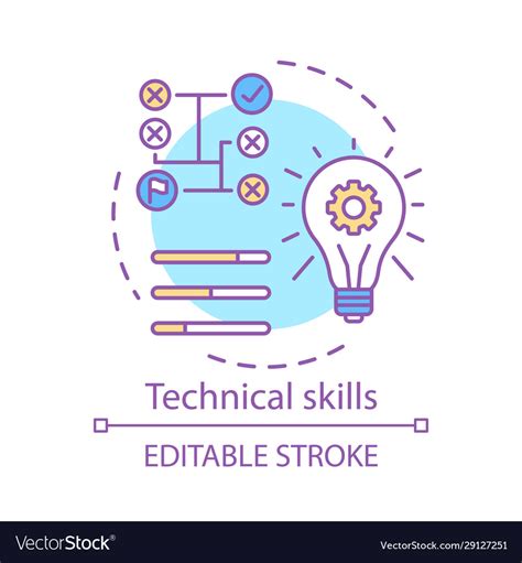 technical skills concept icon royalty free vector image