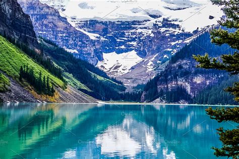 Lake Louise In Banff Alberta Canada High Quality Nature Stock Photos