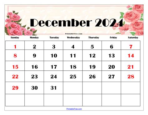 Dec 2024 Calendar Printable Free One - Nani Tamara