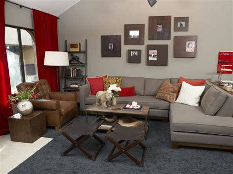 Gray And Red Living Room Decorating Ideas Leadersrooms