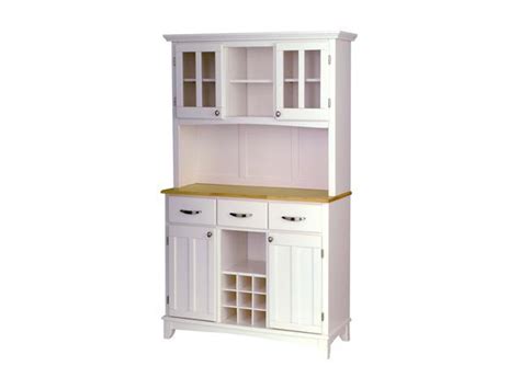 Home Styles 5100 0021 12 White Buffet Server With Natural Wood Top And
