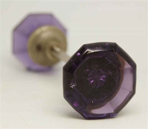 Purple Glass Knob With Star Shaped Bullet Olde Good Things