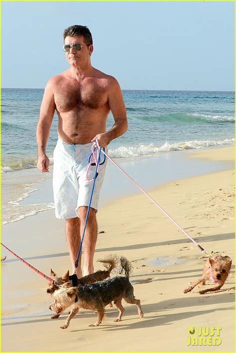 simon cowell gets shirtless again while on vacation with lauren silverman photo 3271682