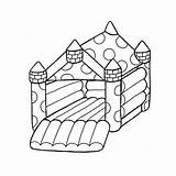 Castle Bouncy Drawing Getdrawings sketch template