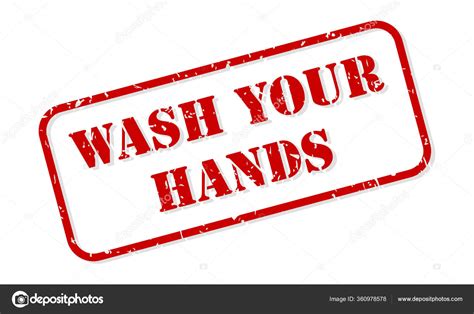 Wash Your Hands Rubbers Stamp Vector Isolated White Stock Vector Image