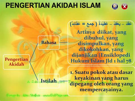 Ppt Pelajaran 1 Dasar Dan Tujuan Akidah Islam Powerpoint