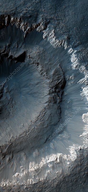 Martian Crater Satellite Image Stock Image C0042609 Science