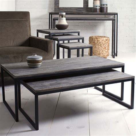 The camber 30 square coffee table by offers a sleek, modern design that will complete your living room. Shiraleah Rubberwood Nesting Coffee Tables, Set of 2 ...