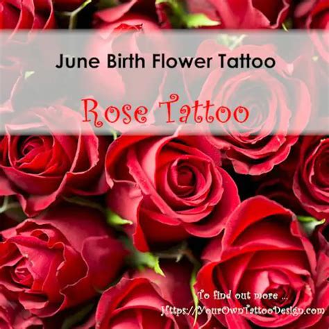 June Birth Flower Tattoo Embracing The Rose And Honeysuckle Blossoms Your Own Tattoo Design