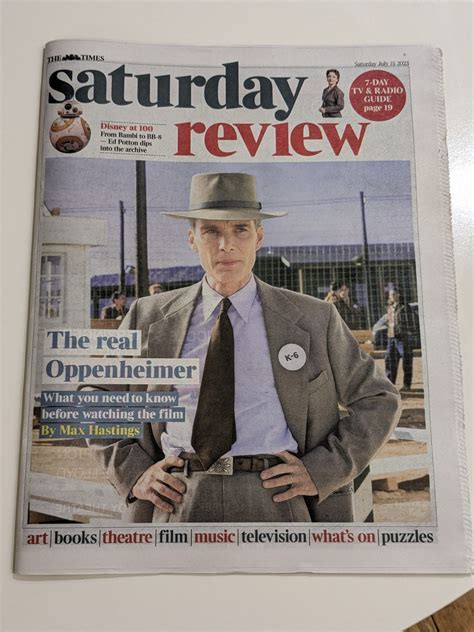 TIMES REVIEW 15/07/2023 CILLIAN MURPHY Oppenheimer - YourCelebrityMagazines