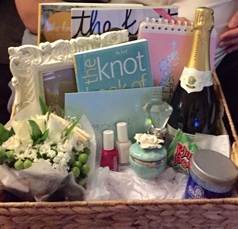 What to gift best friend on her wedding. Engagement Basket I created for my best friend! 2 wedding ...