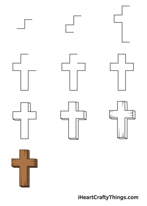 Cross Drawing Step By Step - DRAWEIN