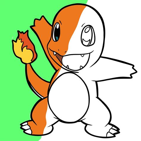 Charmander Coloring Page Busy Shark