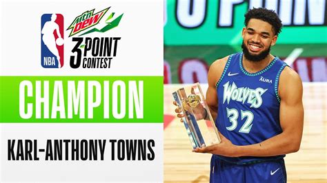 Karl Anthony Towns Wins MtnDew3PT Competiton 2022 NBA All Star