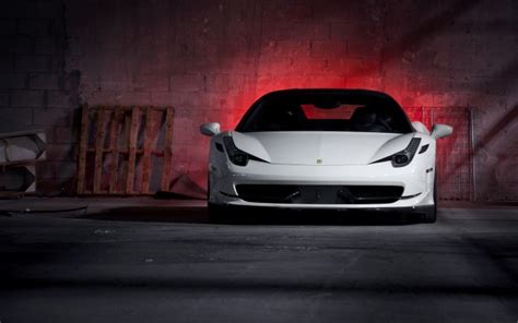 Ferrari 458 Italia White Lights Hd Desktop Wallpapers