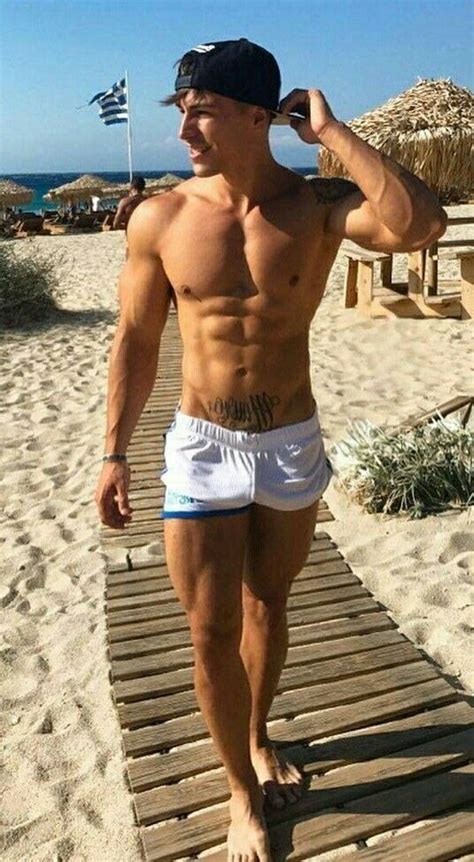 At The Beach Hot Men Hot Guys Only Shorts Hommes Sexy Shirtless Men