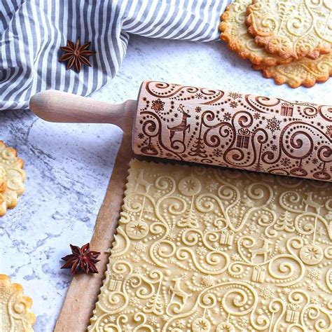 Check Out Our Christmas Reindeer Embossed Rolling Pin Pattern From Our