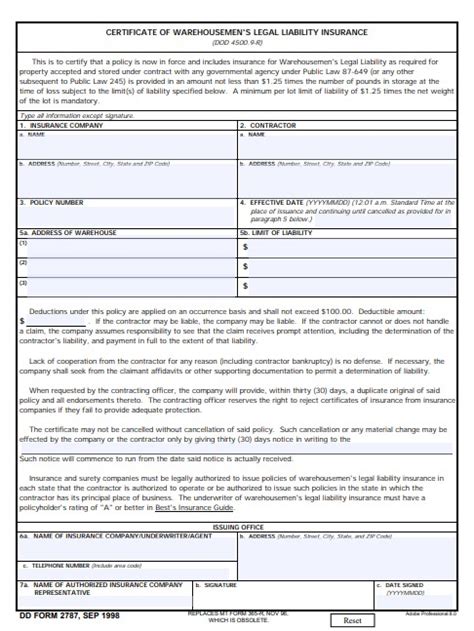 Download Fillable Dd Form 2787