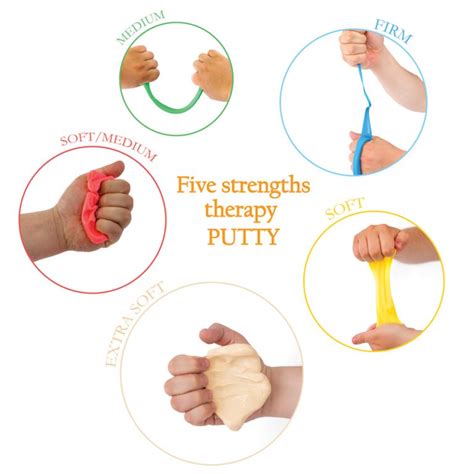 Therapy Putty 5 Colours 5 Strengths Playlearn Ltd