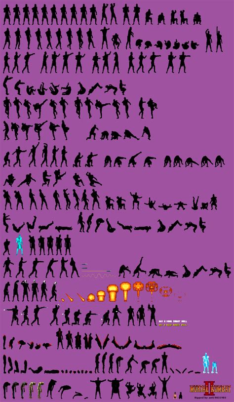 The Spriters Resource Full Sheet View Mortal Kombat 2 Noob Saibot