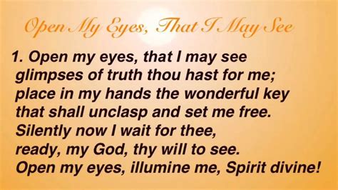 Open My Eyes That I May See United Methodist Hymnal 454 Youtube