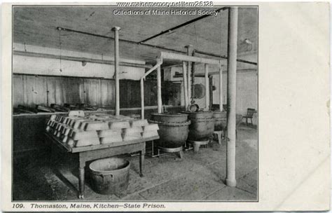 Kitchen Maine State Prison Thomaston Ca 1915 Maine Memory Network