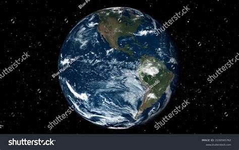 Planet Earth Globe View Spaceflight Realistic Stock Photo Edit Now
