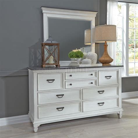 Allyson Park 5pc Bedroom Set 417 Br Wirebrushed White Liberty