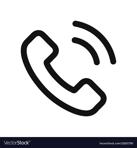 Telephone Call Icon Isolated On White Background Vector Image
