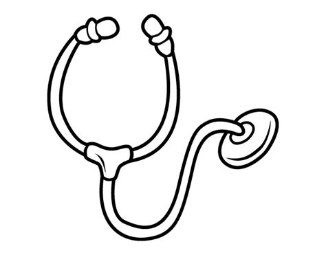 Stethoscope Coloring Page At Free Printable