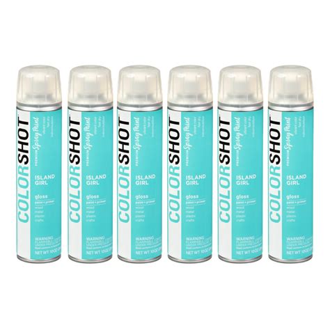 Colorshot Gloss Spray Paint Island Girl Mint 10 Oz 6 Pack General