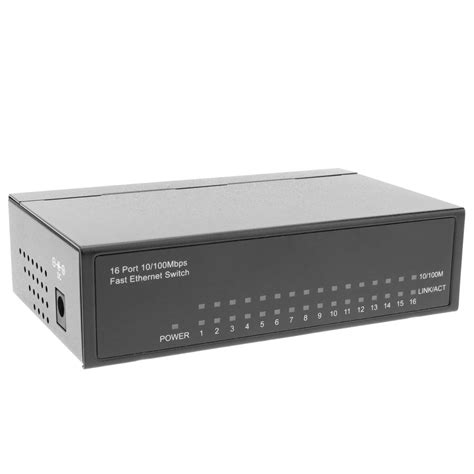 Conmutador Ethernet Lan Switch 10100 Mbps 16 Puertos Rj45 Utp Cablematic