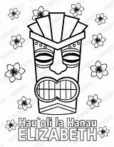 Tiki Hawaiian Mask Luau Kids Party Masks Drawing Coloring Matttroy Birthday Template Activity Favor Childrens Printable Getdrawings sketch template